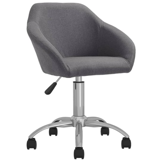 vidaXL Obrotowe krzesła stołowe, 2 szt., jasnoszare, obite tkaniną vidaXL