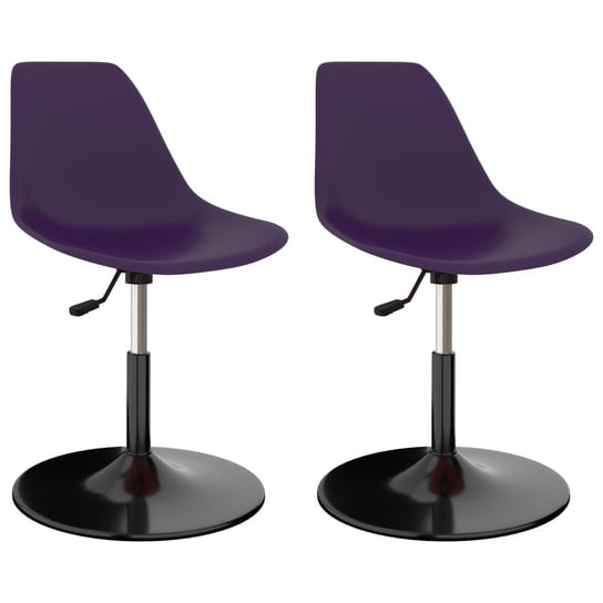 vidaXL Obrotowe krzesła stołowe, 2 szt., lila, PP vidaXL