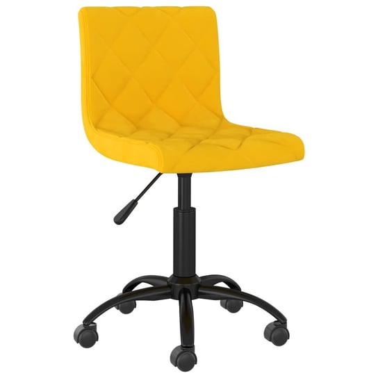 vidaXL Obrotowe krzesła stołowe, 2 szt., musztardowe, aksamitne vidaXL