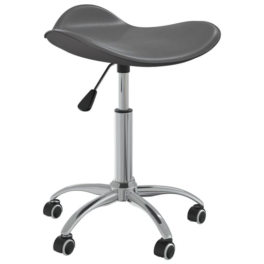 vidaXL Obrotowe krzesła stołowe, 2 szt., szare, sztuczna skóra vidaXL