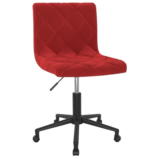 vidaXL Obrotowe krzesła stołowe, 2 szt., winna czerwień, aksamitne vidaXL