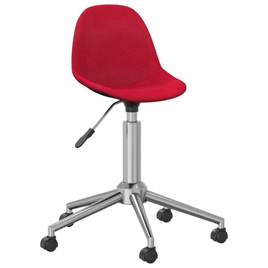 vidaXL Obrotowe krzesła stołowe, 2 szt., winna czerwień, obite tkaniną vidaXL