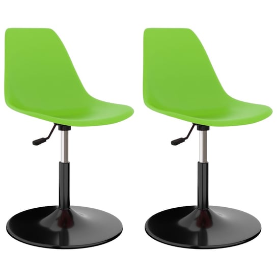 vidaXL Obrotowe krzesła stołowe, 2 szt., zielone, PP vidaXL