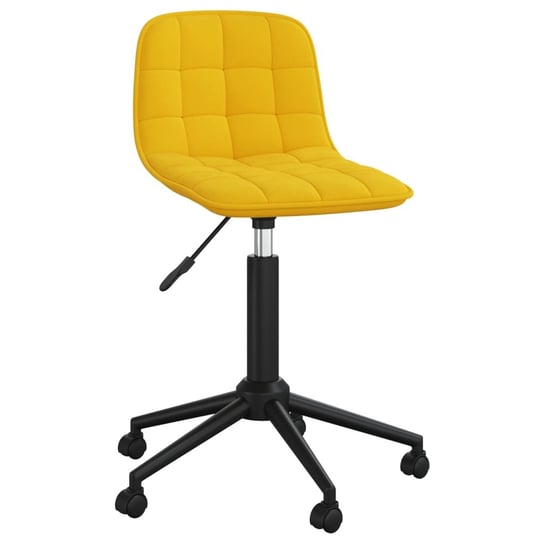 vidaXL Obrotowe krzesła stołowe, 2 szt., żółte, aksamitne vidaXL