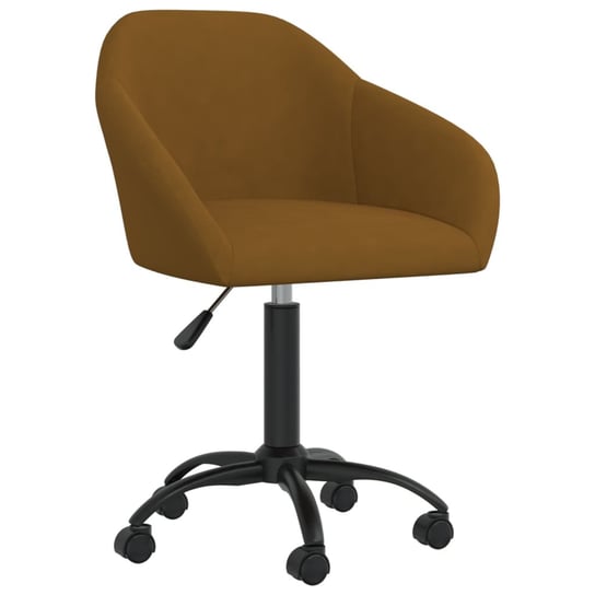 vidaXL Obrotowe krzesła stołowe, 4 szt., brązowe, obite aksamitem vidaXL
