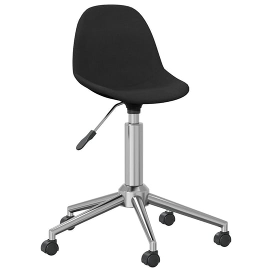 vidaXL Obrotowe krzesła stołowe, 4 szt., czarne, obite tkaniną vidaXL