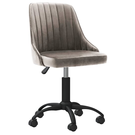 vidaXL Obrotowe krzesła stołowe, 4 szt., jasnoszare, obite aksamitem vidaXL
