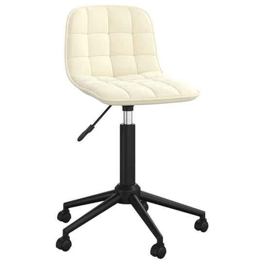 vidaXL Obrotowe krzesła stołowe, 4 szt., kremowe, obite aksamitem vidaXL