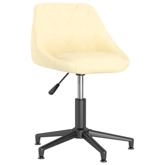 vidaXL Obrotowe krzesła stołowe, 4 szt., kremowe, obite aksamitem vidaXL