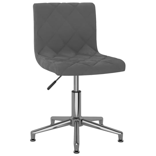 vidaXL Obrotowe krzesła stołowe, 6 szt., ciemnoszare, aksamitne vidaXL