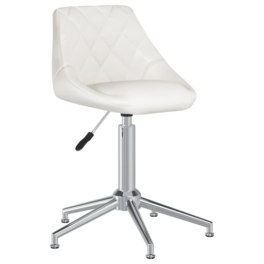 vidaXL Obrotowe krzesło biurowe, białe, sztuczna skóra vidaXL