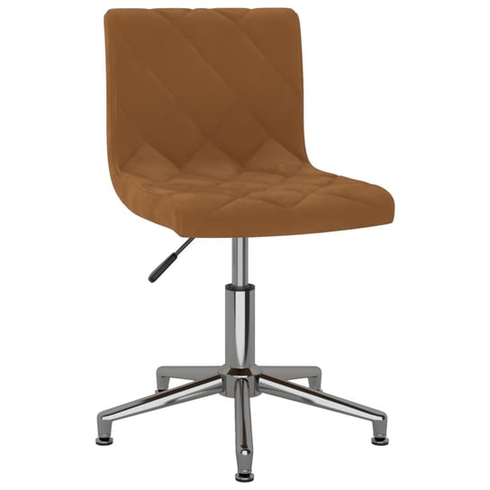 vidaXL Obrotowe krzesło biurowe, brązowe, obite aksamitem vidaXL