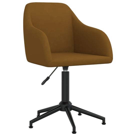 vidaXL Obrotowe krzesło biurowe, brązowe, obite aksamitem vidaXL