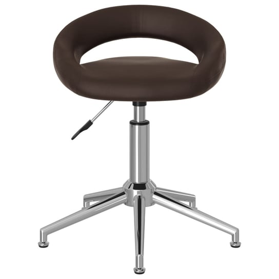 vidaXL Obrotowe krzesło biurowe, brązowe, obite sztuczną skórą vidaXL