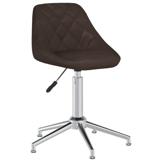vidaXL Obrotowe krzesło biurowe, brązowe, sztuczna skóra vidaXL