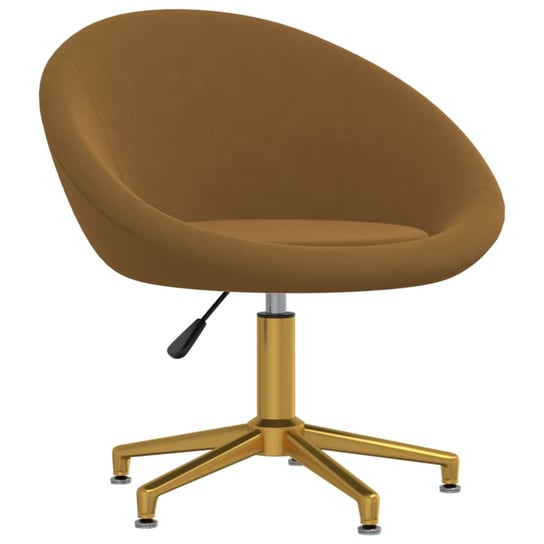 vidaXL Obrotowe krzesło biurowe, brązowe, tapicerowane aksamitem vidaXL