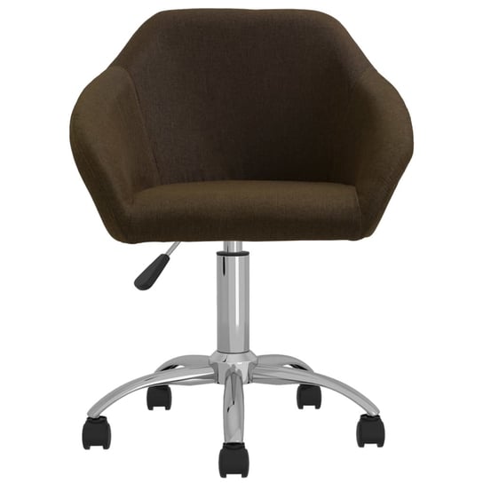 vidaXL Obrotowe krzesło biurowe, ciemnobrązowe, tapicerowane tkaniną vidaXL