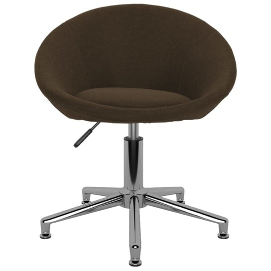 vidaXL Obrotowe krzesło biurowe, ciemnobrązowe, tapicerowane tkaniną vidaXL
