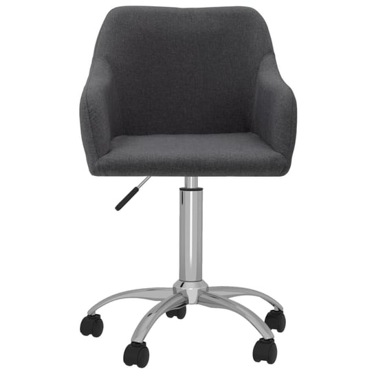 vidaXL Obrotowe krzesło biurowe, ciemnoszare, obite tkaniną vidaXL