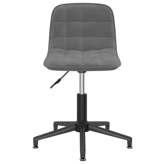 vidaXL Obrotowe krzesło biurowe, ciemnoszare, tapicerowane aksamitem vidaXL