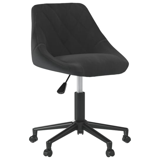 vidaXL Obrotowe krzesło biurowe, czarne, obite aksamitem vidaXL