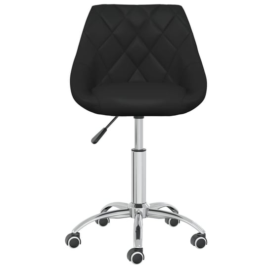 vidaXL Obrotowe krzesło biurowe, czarne, obite sztuczną skórą vidaXL