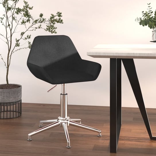 vidaXL Obrotowe krzesło biurowe, czarne, tapicerowane tkaniną vidaXL