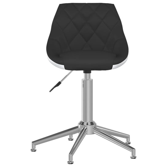 vidaXL Obrotowe krzesło biurowe, czarno-białe, sztuczna skóra vidaXL