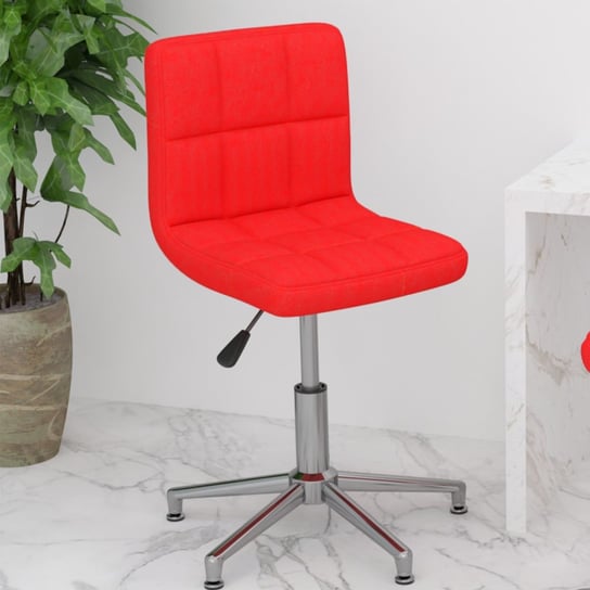vidaXL Obrotowe krzesło biurowe, czerwone, sztuczna skóra vidaXL
