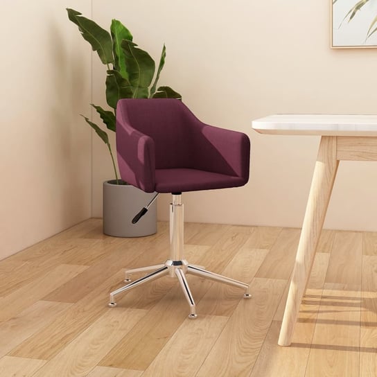 Vidaxl obrotowe krzesło biurowe, fioletowe, tapicerowane tkaniną vidaXL