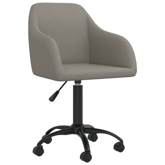 vidaXL Obrotowe krzesło biurowe, jasnoszare, tapicerowane aksamitem vidaXL