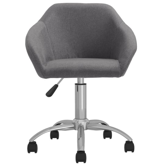 vidaXL Obrotowe krzesło biurowe, jasnoszare, tapicerowane tkaniną vidaXL