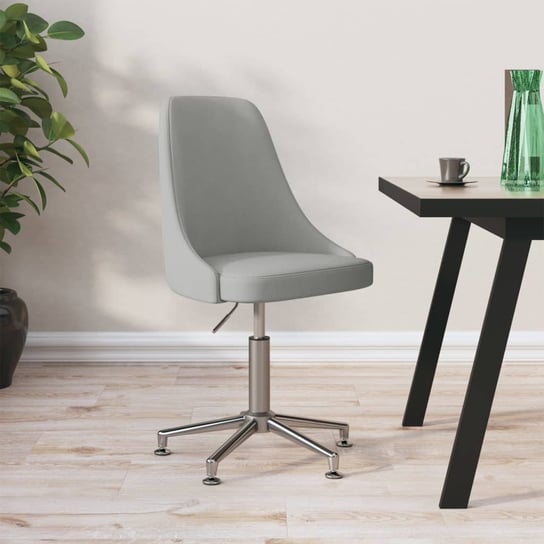 vidaXL Obrotowe krzesło biurowe, jasnoszare, tapicerowane tkaniną vidaXL