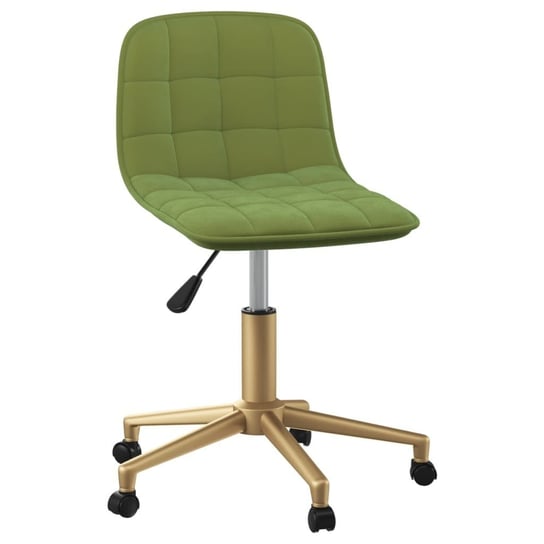 vidaXL Obrotowe krzesło biurowe, jasnozielone, tapicerowane aksamitem! vidaXL