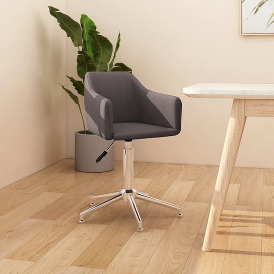 Vidaxl obrotowe krzesło biurowe, kolor taupe, tapicerowane tkaniną vidaXL