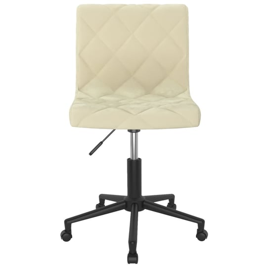 vidaXL Obrotowe krzesło biurowe, kremowe, obite aksamitem vidaXL