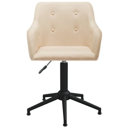 vidaXL Obrotowe krzesło biurowe, kremowe, tapicerowane tkaniną vidaXL