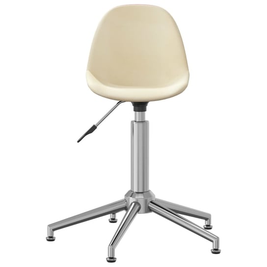 vidaXL Obrotowe krzesło biurowe, kremowe, tapicerowane tkaniną vidaXL