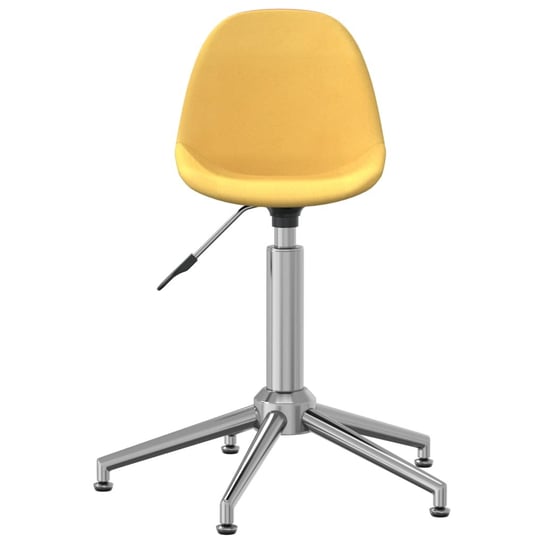 vidaXL Obrotowe krzesło biurowe, musztardowy żółty, tapicerowane tkaniną vidaXL