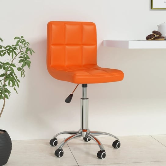 vidaXL Obrotowe krzesło biurowe, pomarańczowe, sztuczna skóra vidaXL