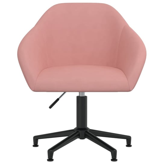 Vidaxl Obrotowe Krzesło Biurowe, Różowe, Obite Aksamitem vidaXL