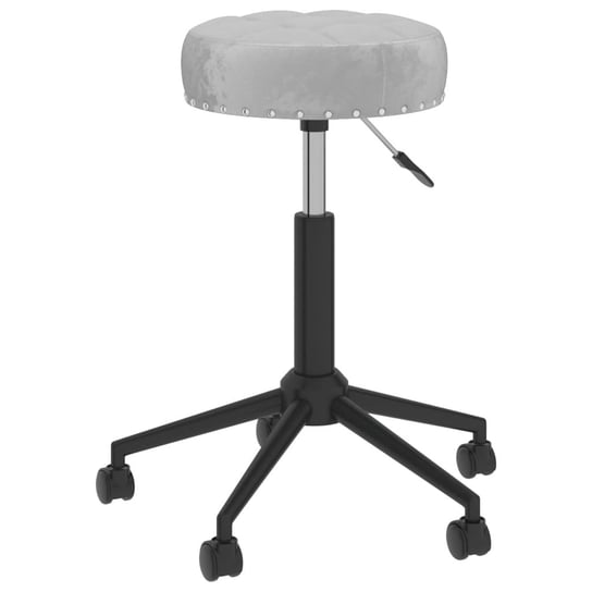 vidaXL Obrotowe krzesło biurowe, szare, tapicerowane aksamitem vidaXL