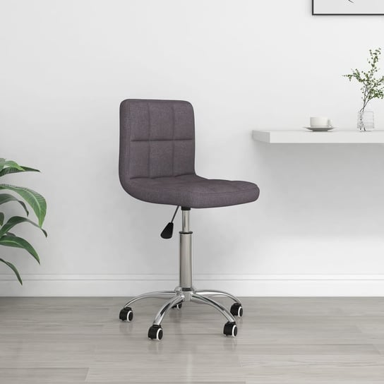 vidaXL Obrotowe krzesło biurowe, taupe, tapicerowane tkaniną vidaXL