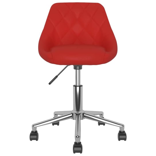 vidaXL Obrotowe krzesło biurowe, winna czerwień, ekoskóra vidaXL