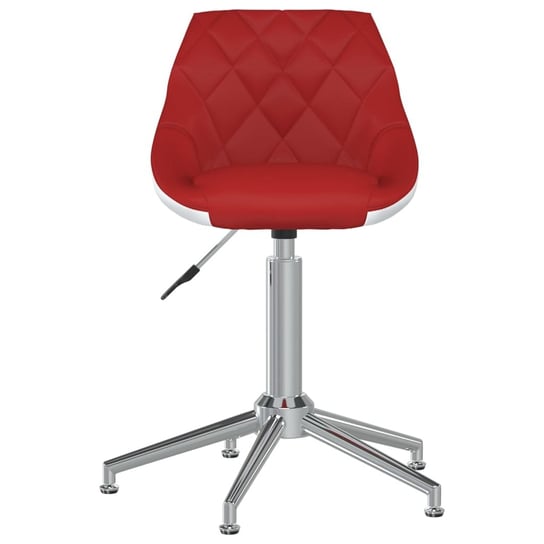 vidaXL Obrotowe krzesło biurowe, winna czerwień i biel, sztuczna skóra vidaXL