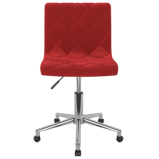 vidaXL Obrotowe krzesło biurowe, winna czerwień, obite aksamitem vidaXL