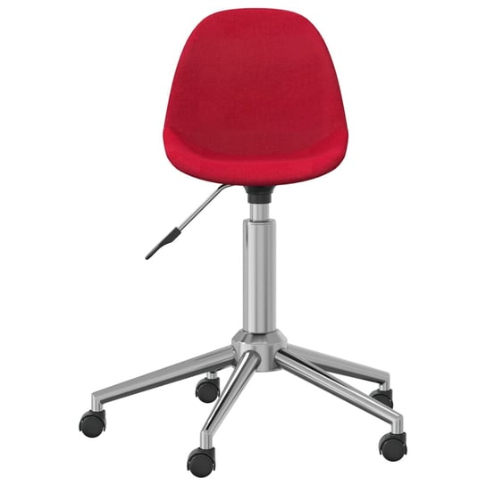 vidaXL Obrotowe krzesło biurowe, winna czerwień, obite tkaniną vidaXL
