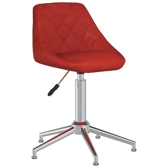 vidaXL Obrotowe krzesło biurowe, winna czerwień, sztuczna skóra vidaXL