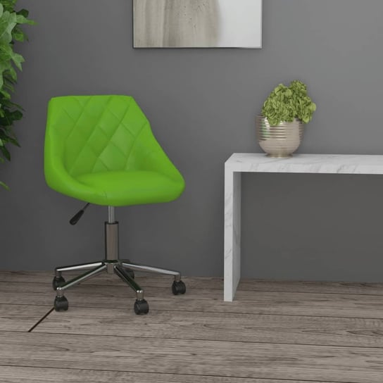 vidaXL Obrotowe krzesło biurowe, zielone, obite sztuczną skórą vidaXL