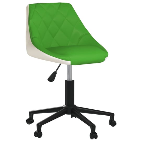 vidaXL Obrotowe krzesło biurowe, zielono-białe, sztuczna skóra vidaXL